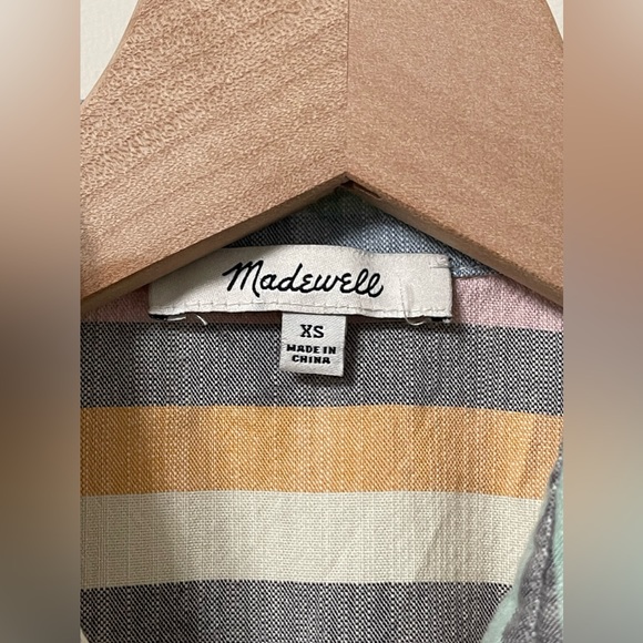 Madewell Multi-Color Hilltop Stripe Button-Up Top Size XS - Picture 8 of 9